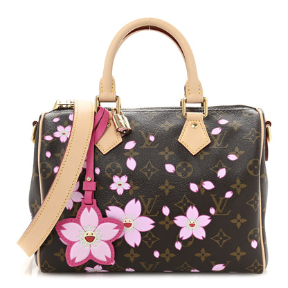 Louis Vuitton LV X TM Monogram Cherry Blossom Speedy Bandouliere 25 Sakura Brown 1 of 10