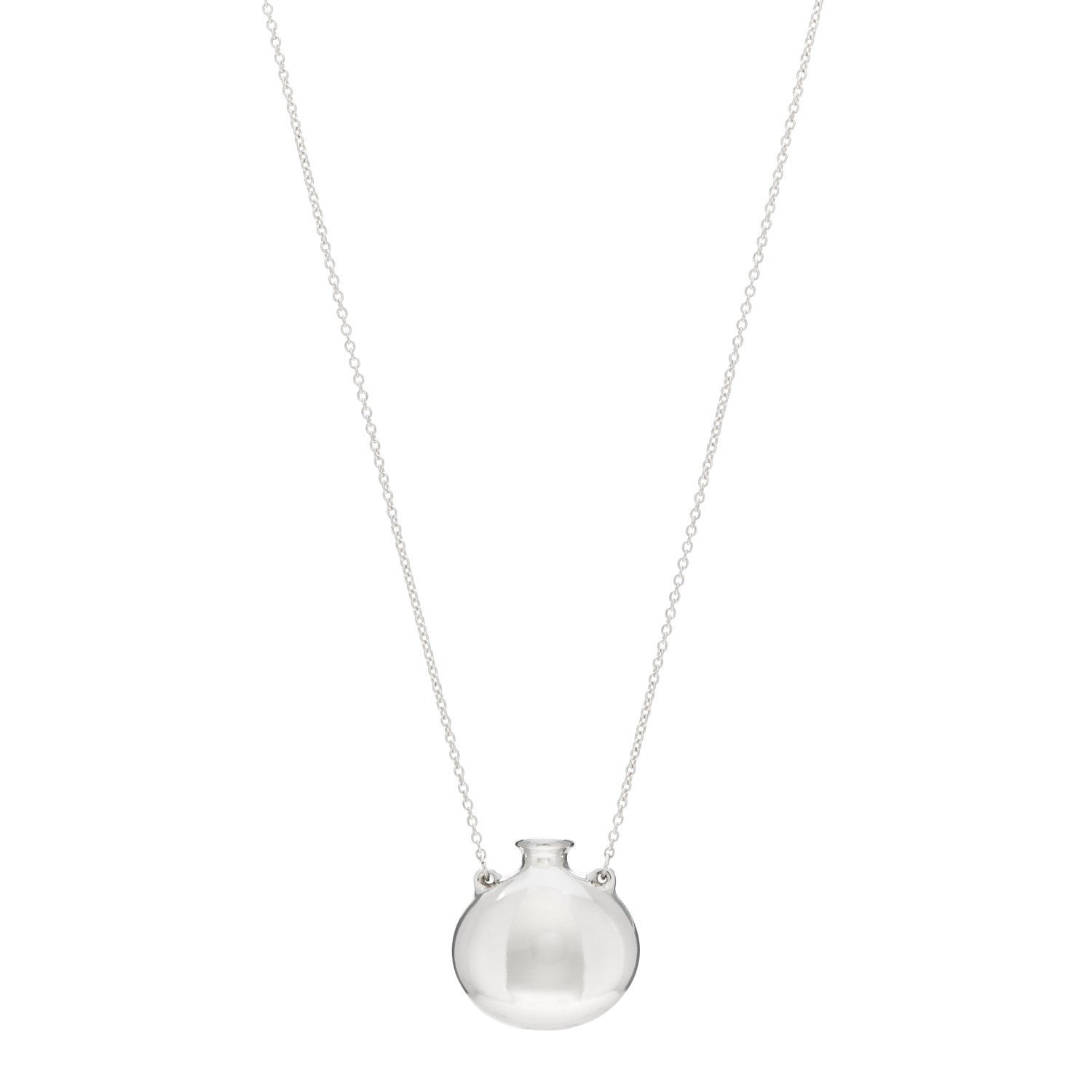 Tiffany Sterling Silver Elsa Peretti Bottle Pendant Necklace 1 of 4