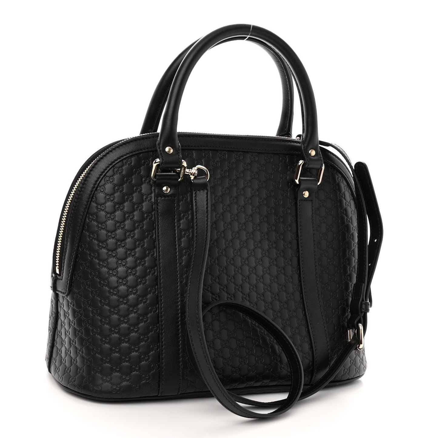 Microguccissima Medium Dome Bag Black