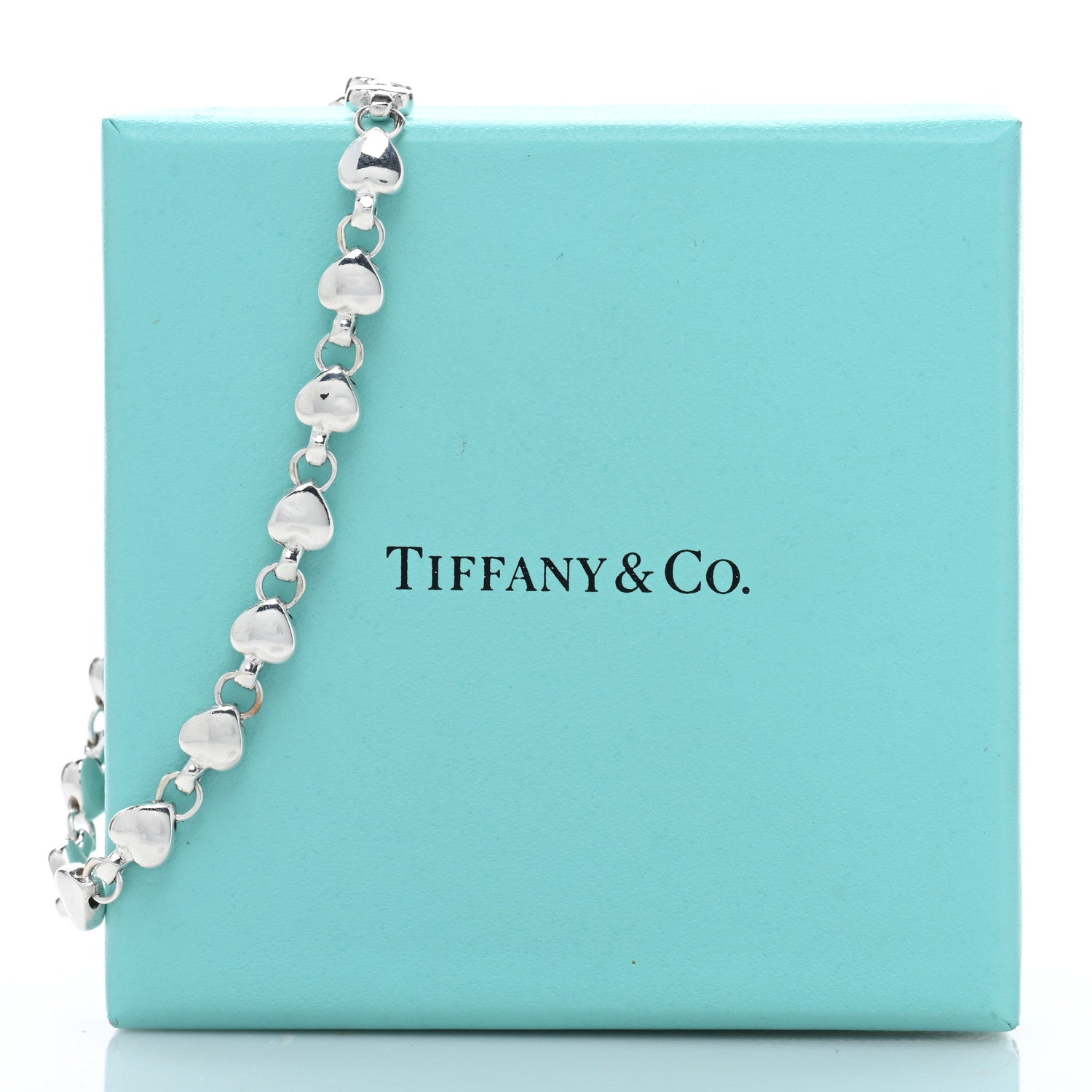 Tiffany Sterling Silver Chain of Heart Bracelet 4 of 4