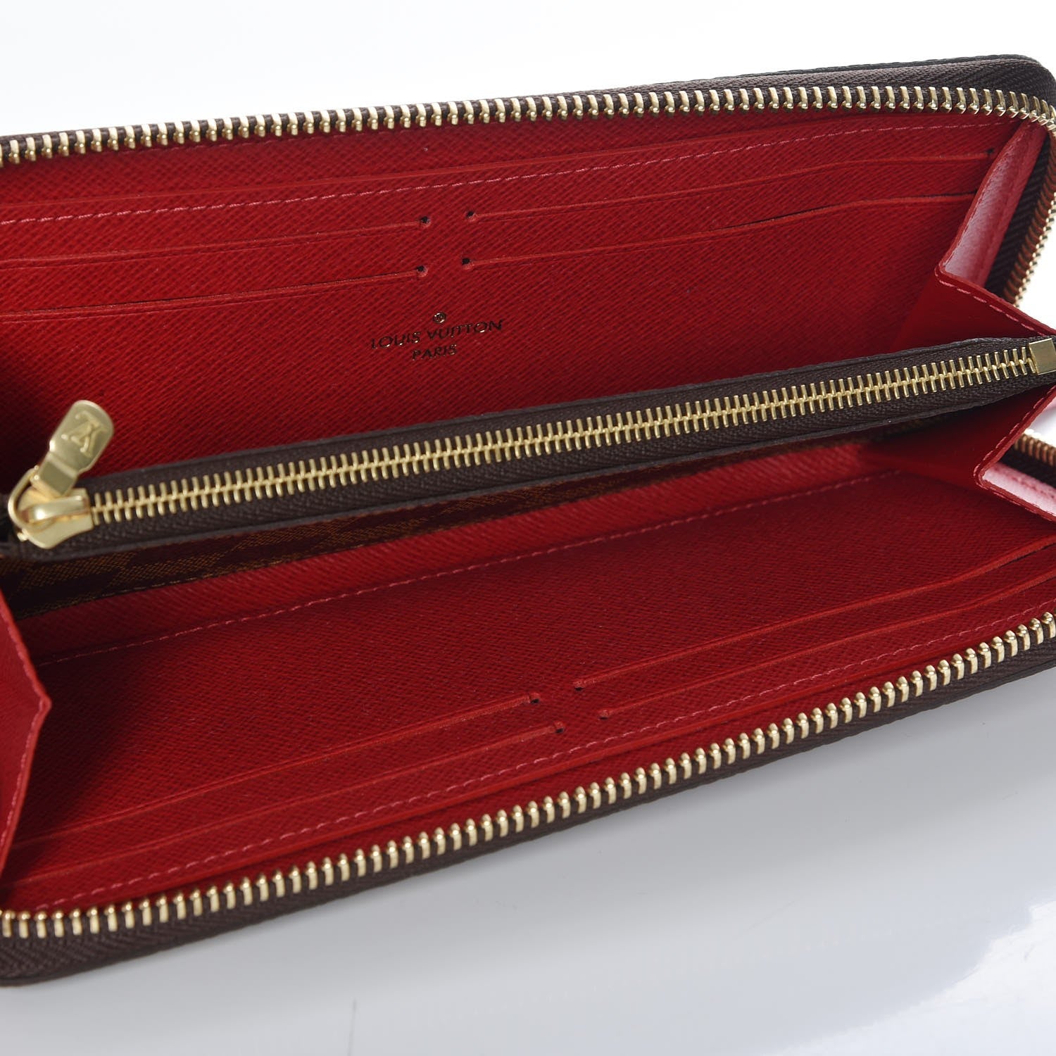 Louis Vuitton Damier Ebene Clemence Wallet Cherry 5 of 7