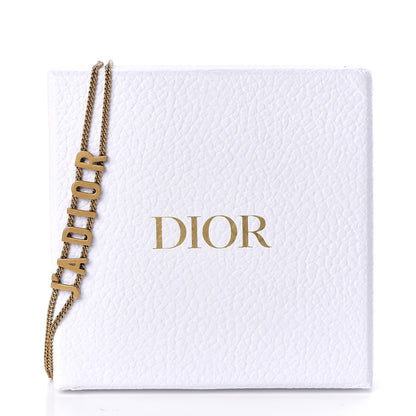 Christian Dior Metal J'Adior Choker Necklace Aged Gold 4 of 4