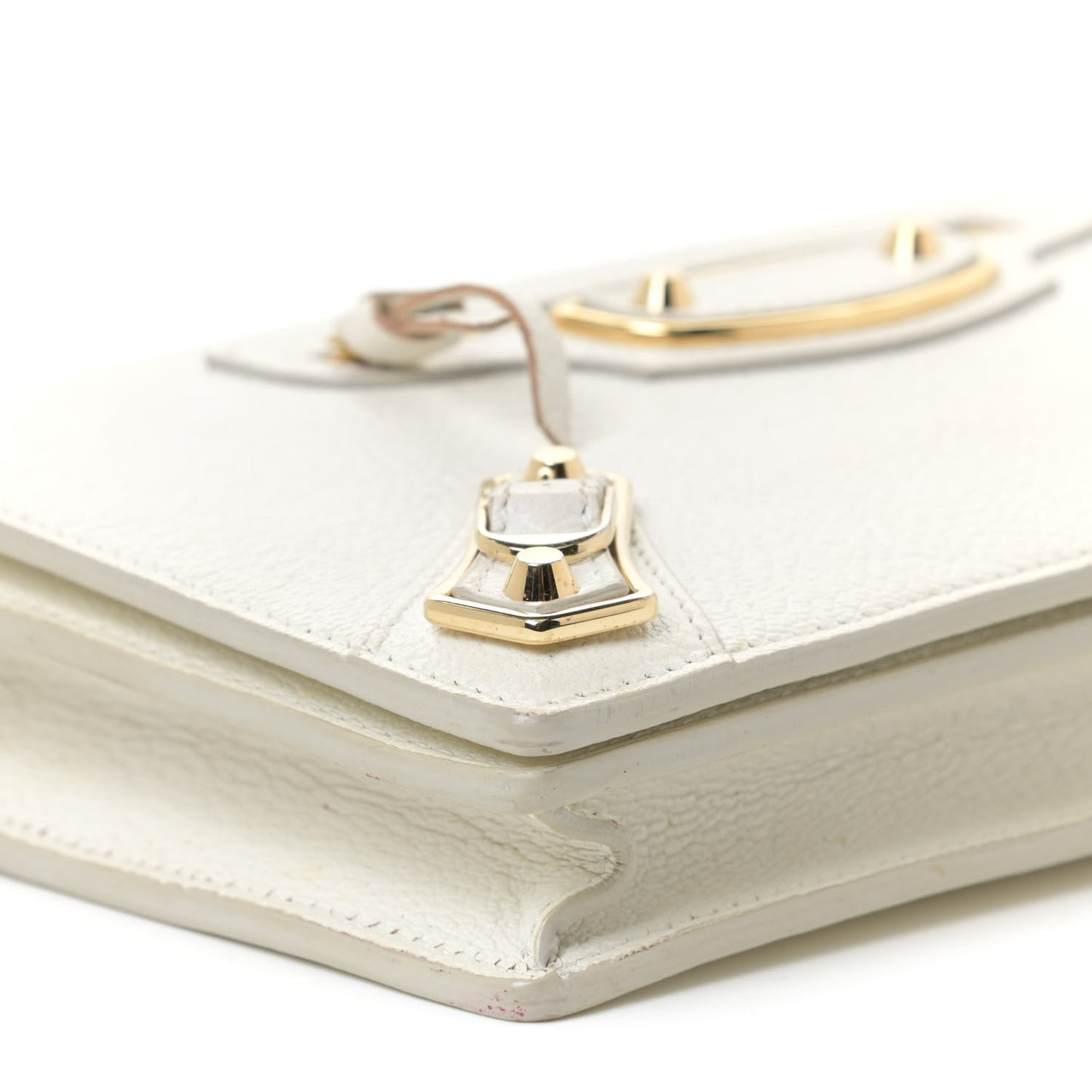 Agneau Gold Metallic Edge Hardware Wallet On Chain White
