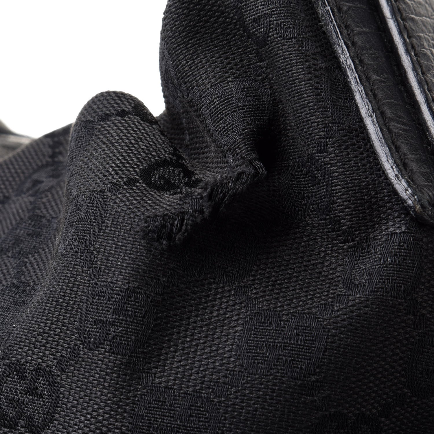 Gucci Monogram Medium Horsebit Chain Hobo Black 11 of 12