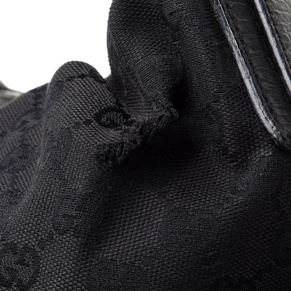 Gucci Monogram Medium Horsebit Chain Hobo Black 11 of 12