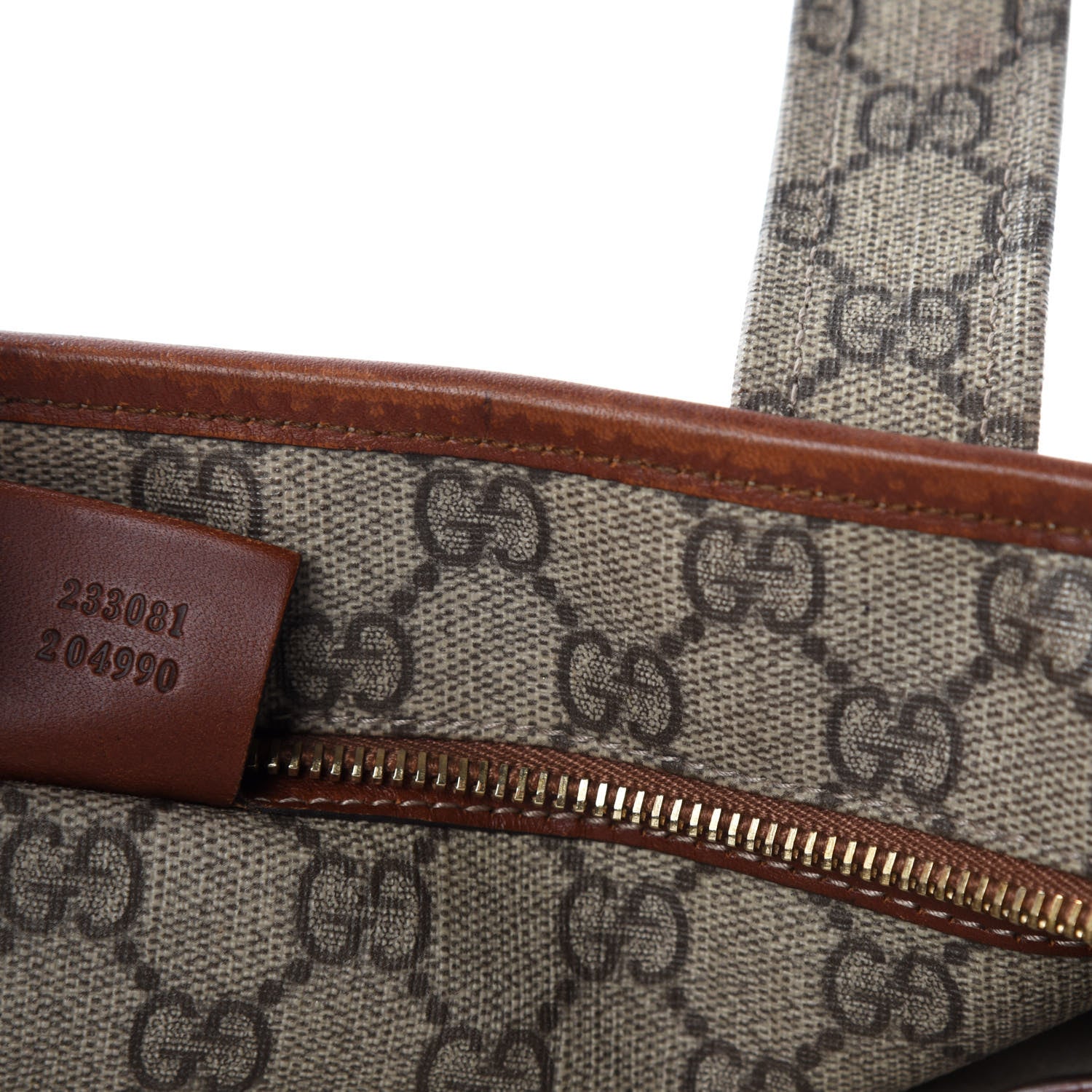 Gucci GG Plus Monogram Medium Signature Web Loop Vertical Tote Brown 13 of 14