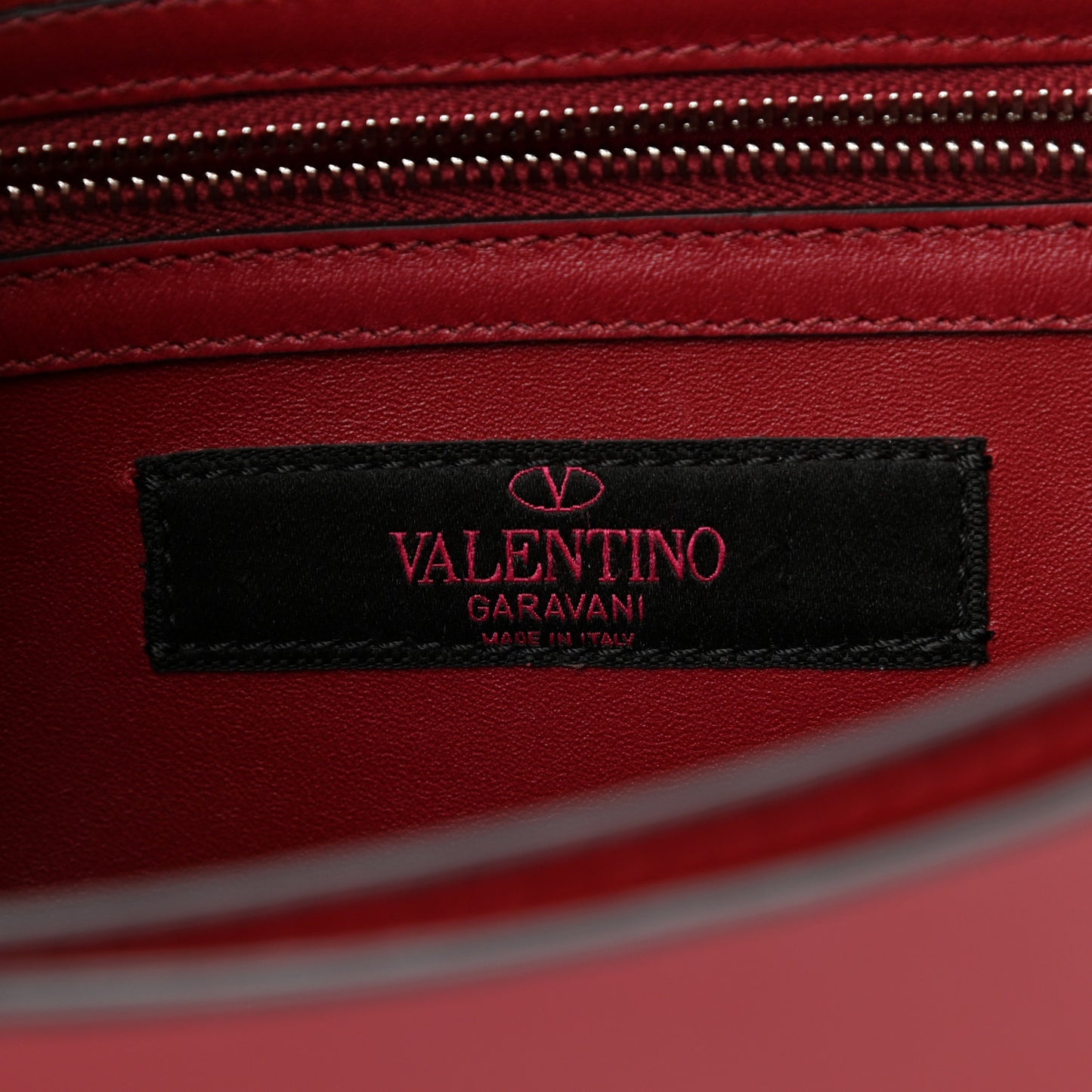 Vitello Loveblade Embellished Chain Flap Bag Rubino