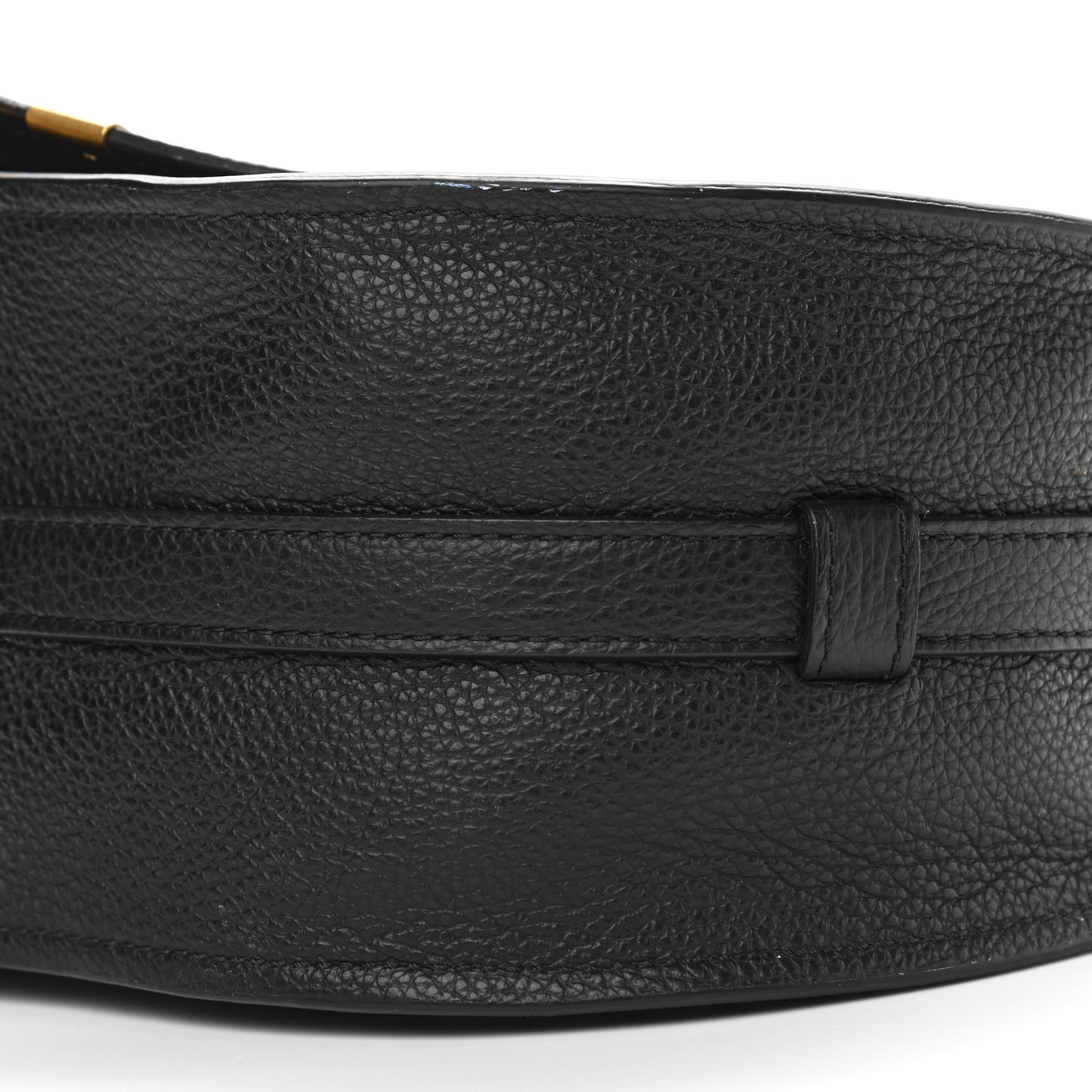Calfskin Medium Marcie Round Crossbody Bag Black