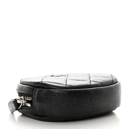 Chanel Iridescent Caviar Quilted Zip Around Classic Coin Purse Black 4 of 8