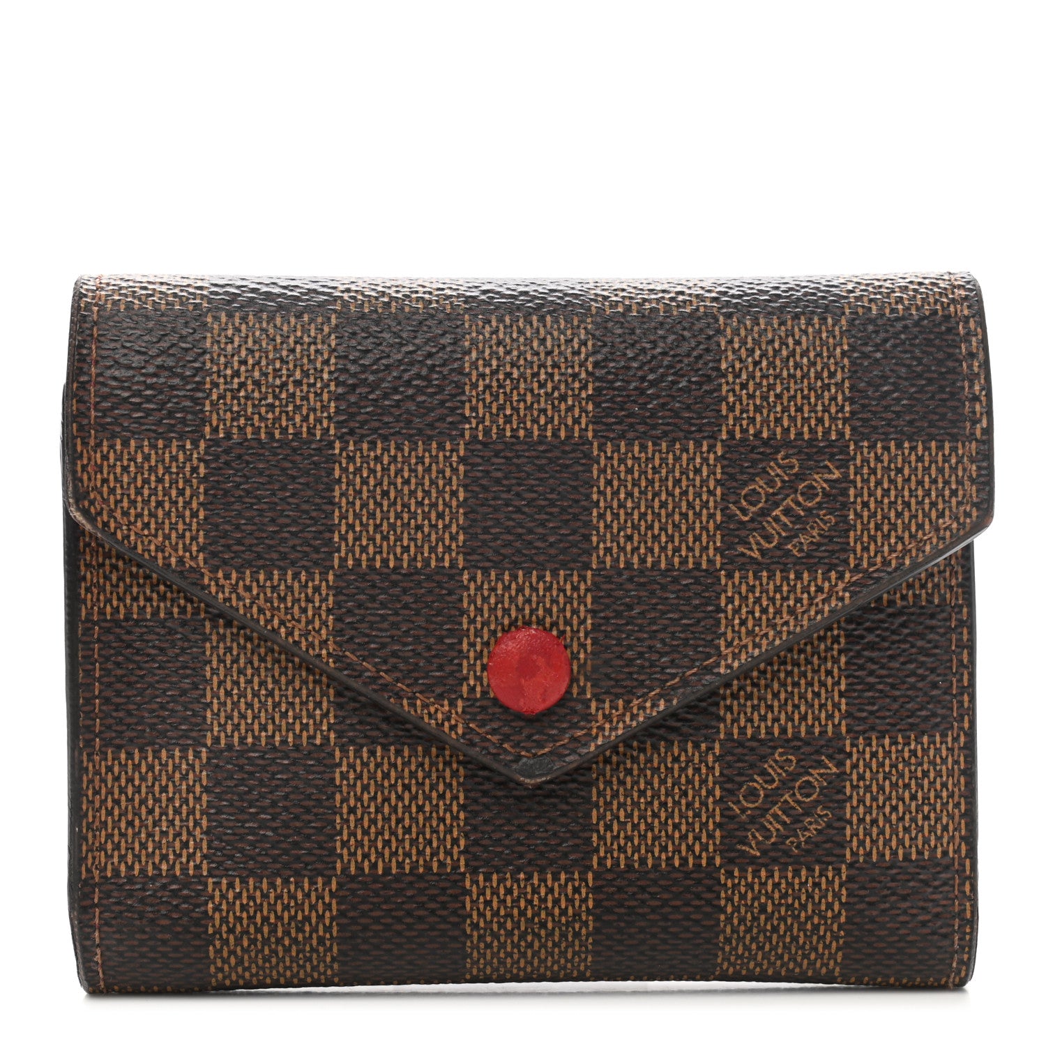 Louis Vuitton Damier Ebene Victorine Wallet Cherry 1 of 7