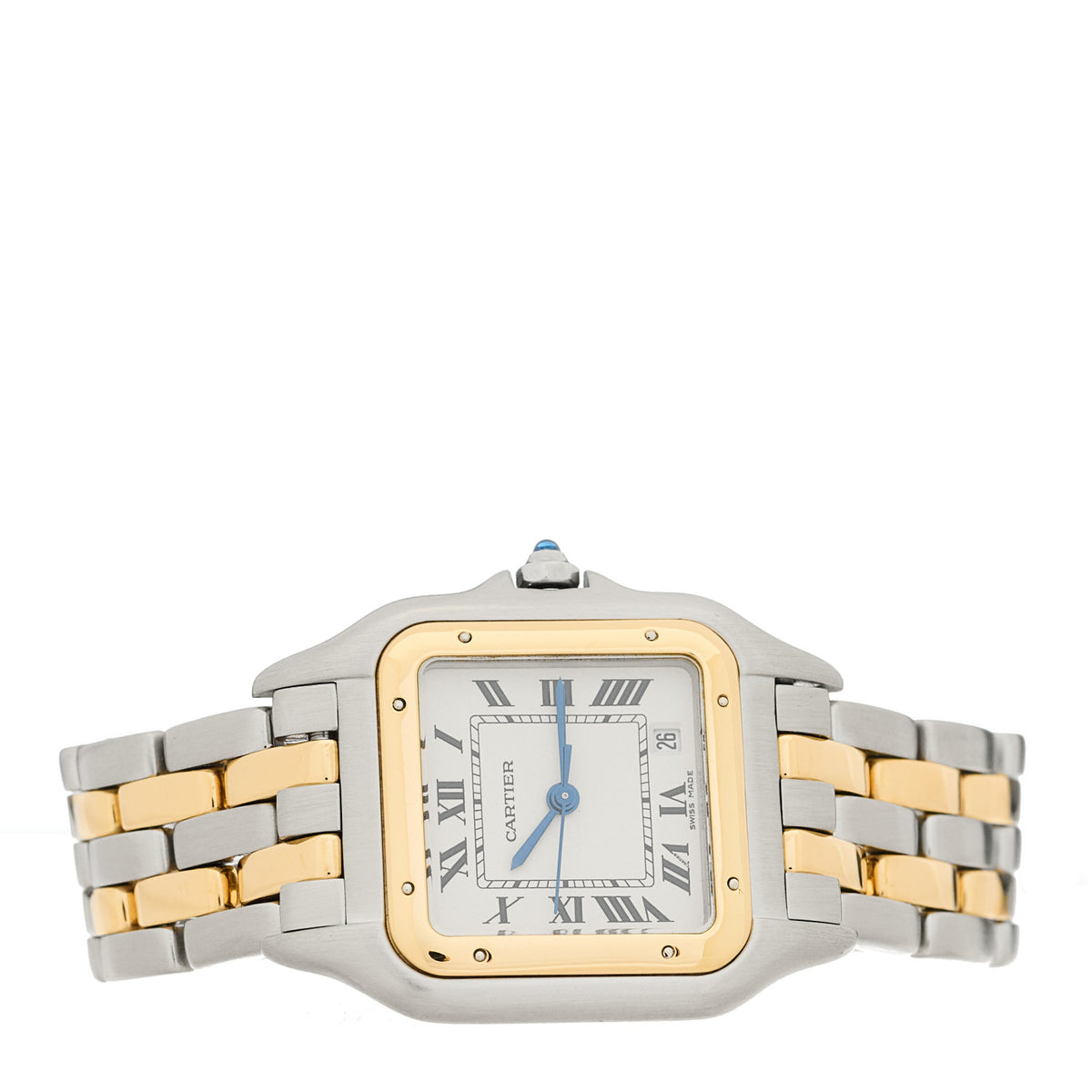 Stainless Steel 18K Yellow Gold 27mm Panthere Quartz Watch