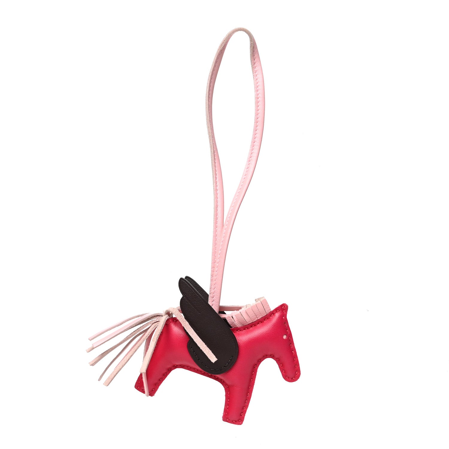 Hermes Milo Lambskin Grigri Rodeo Pegase Horse Bag Charm PM Framboise Rose Sakura Rouge Sellier 1 of 4