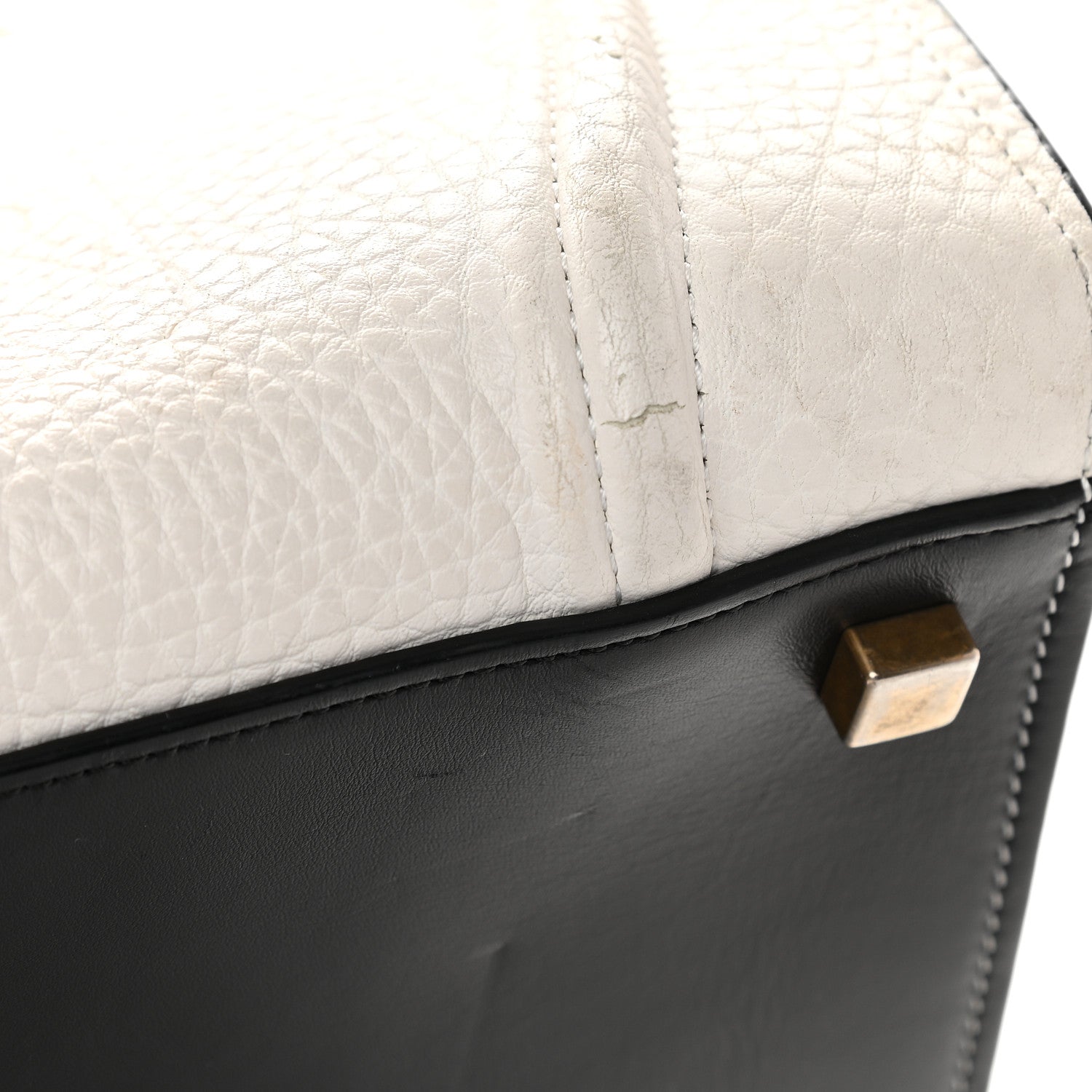 Celine Bullhide Medium Phantom Luggage White 10 of 15