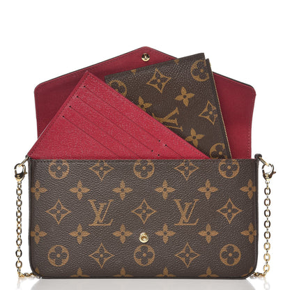 Louis Vuitton Monogram Pochette Felicie Chain Wallet Fuchsia 6 of 9