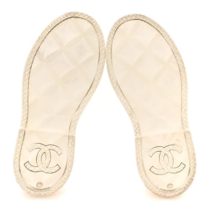 Chanel Caoutchouk CC High Boots 37 Light Pink White 6 of 8