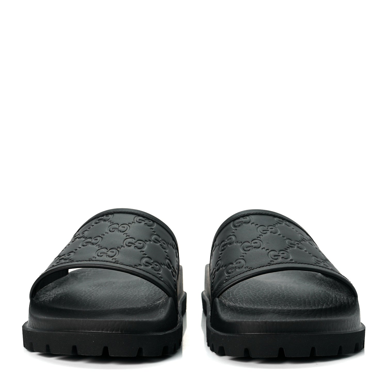 Gucci Guccissima Mens Lug Sole Slide Sandals 8 Black 3 of 8