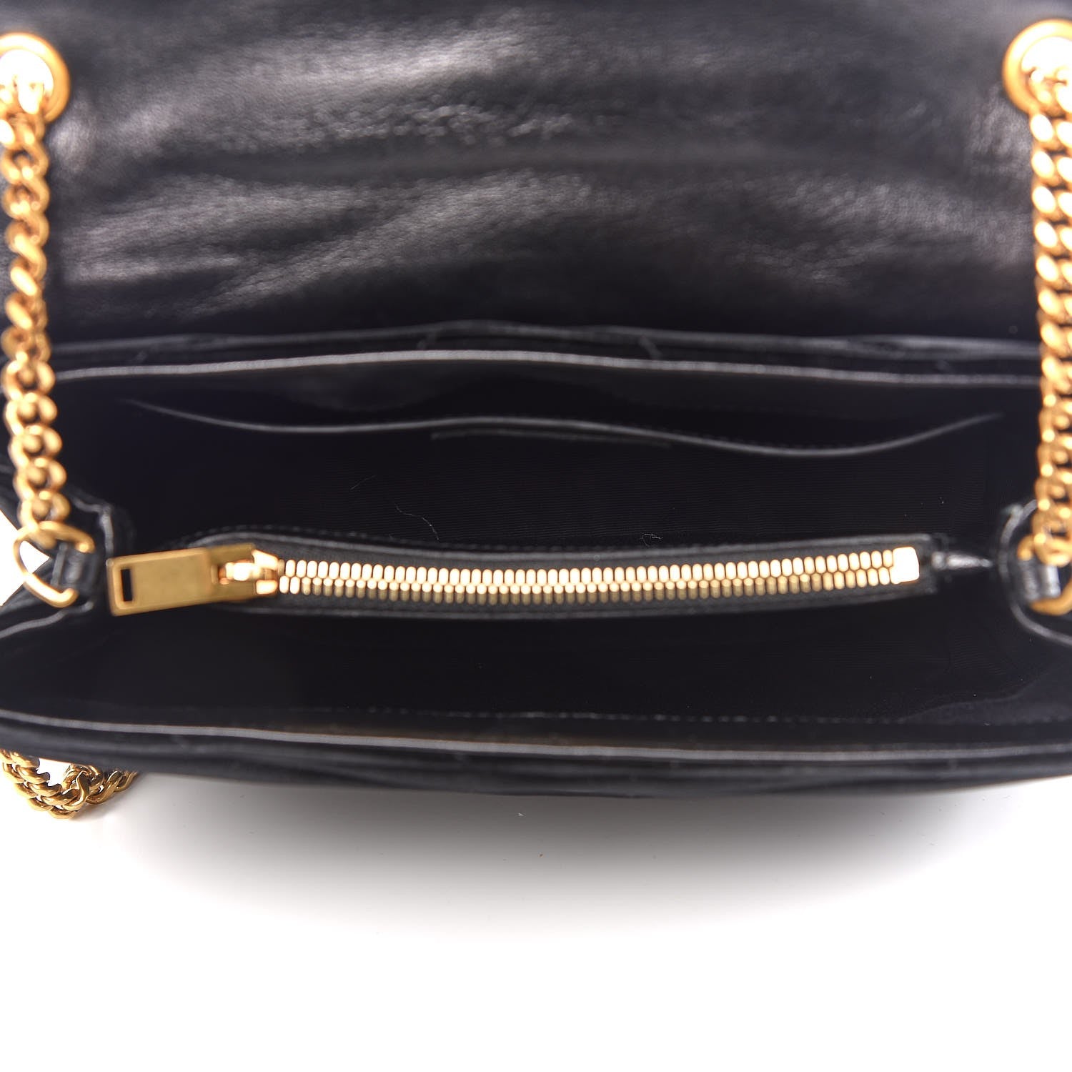 Saint Laurent Velvet Y Quilted Monogram Small Loulou Chain Satchel Black 5 of 9