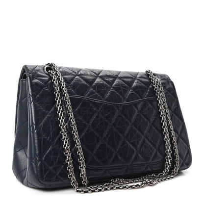 Chanel Aged Calfskin Quilted 2.55 Reissue 227 Flap Navy Blue 3 of 10