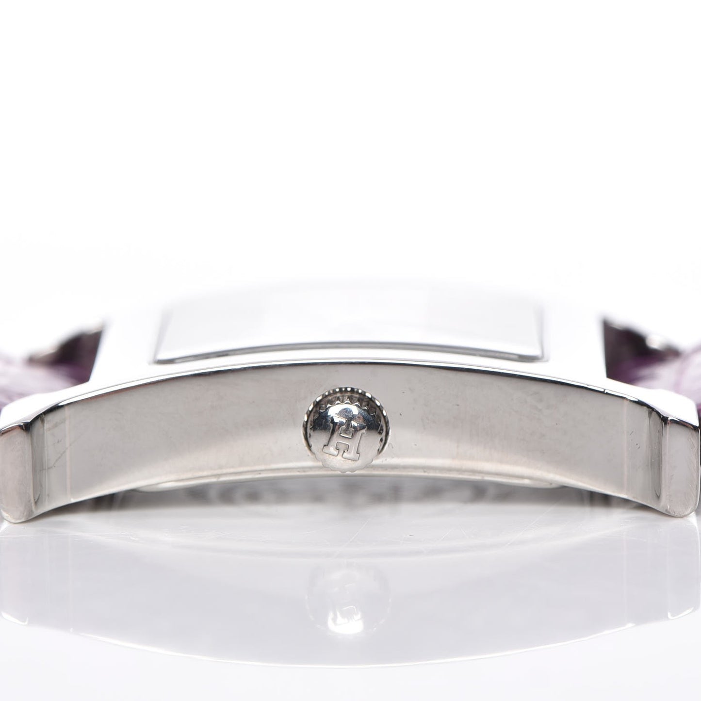 Stainless Steel Alligator 26mm Heure H Hour Quartz Watch Violet