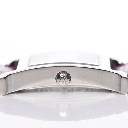 Hermes Stainless Steel Alligator 26mm Heure H Hour Quartz Watch Violet 9 of 12