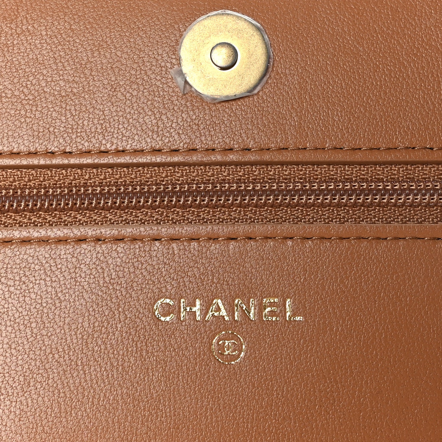 Chanel Lambskin Quilted Chanel 19 Wallet On Chain WOC Brown 6 of 10