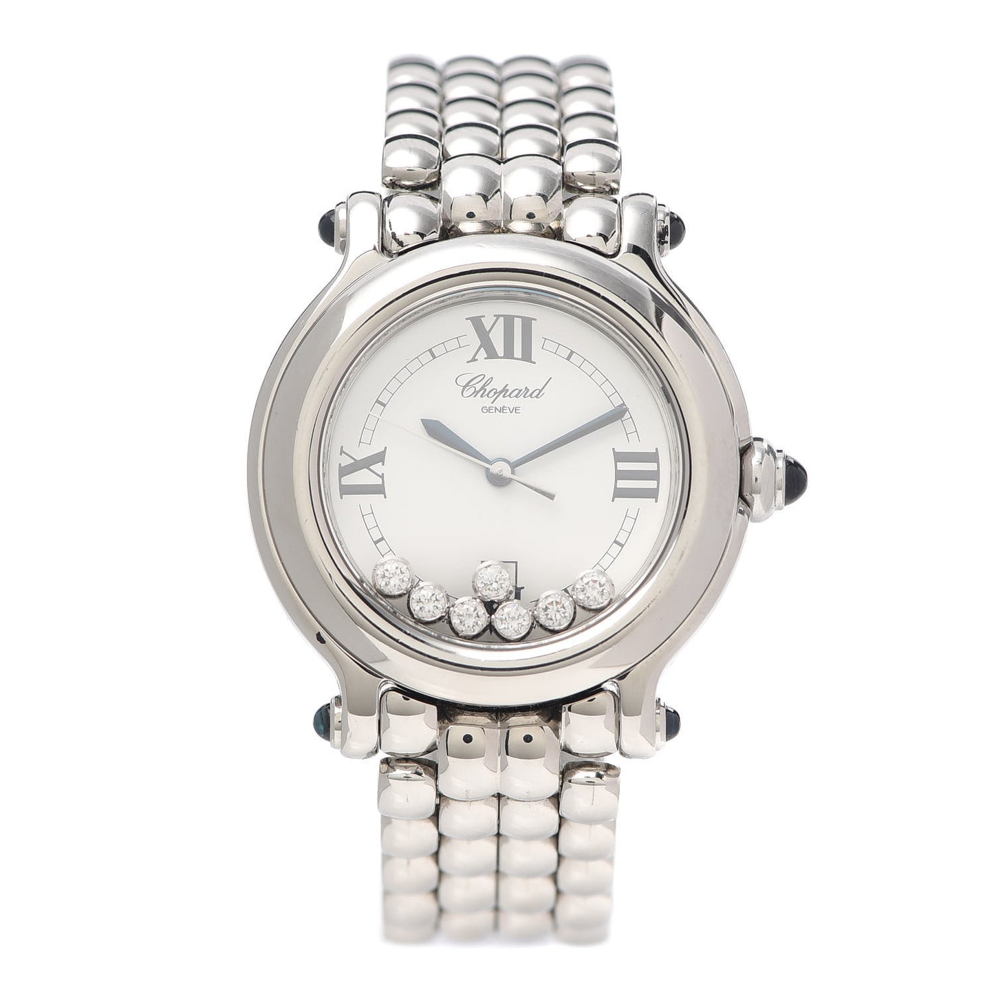 Stainless Steel 7 Diamond 32mm Happy Sport Quartz Watch