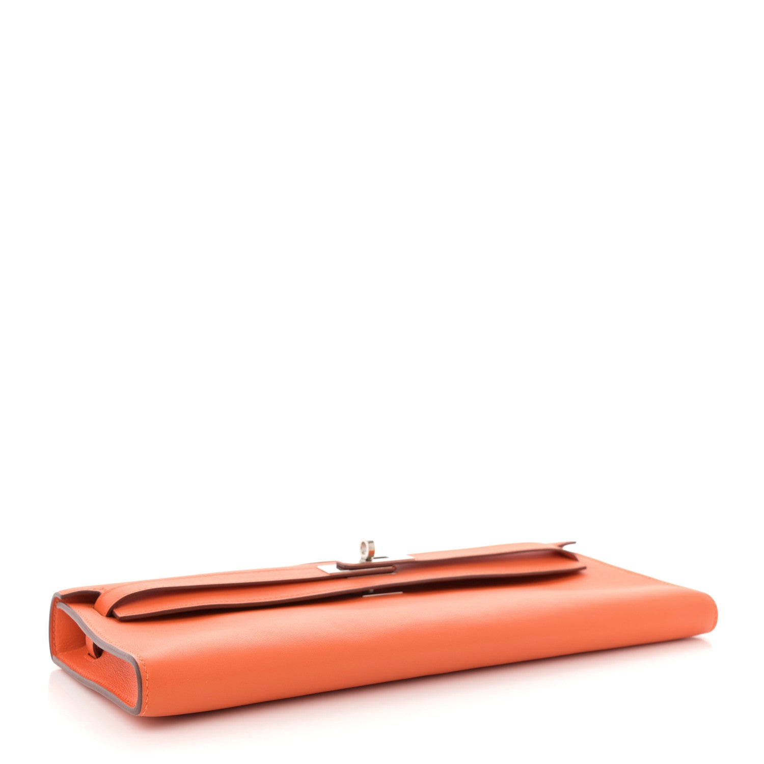 Hermes Swift Kelly Cut Clutch Pochette Orange 4 of 8