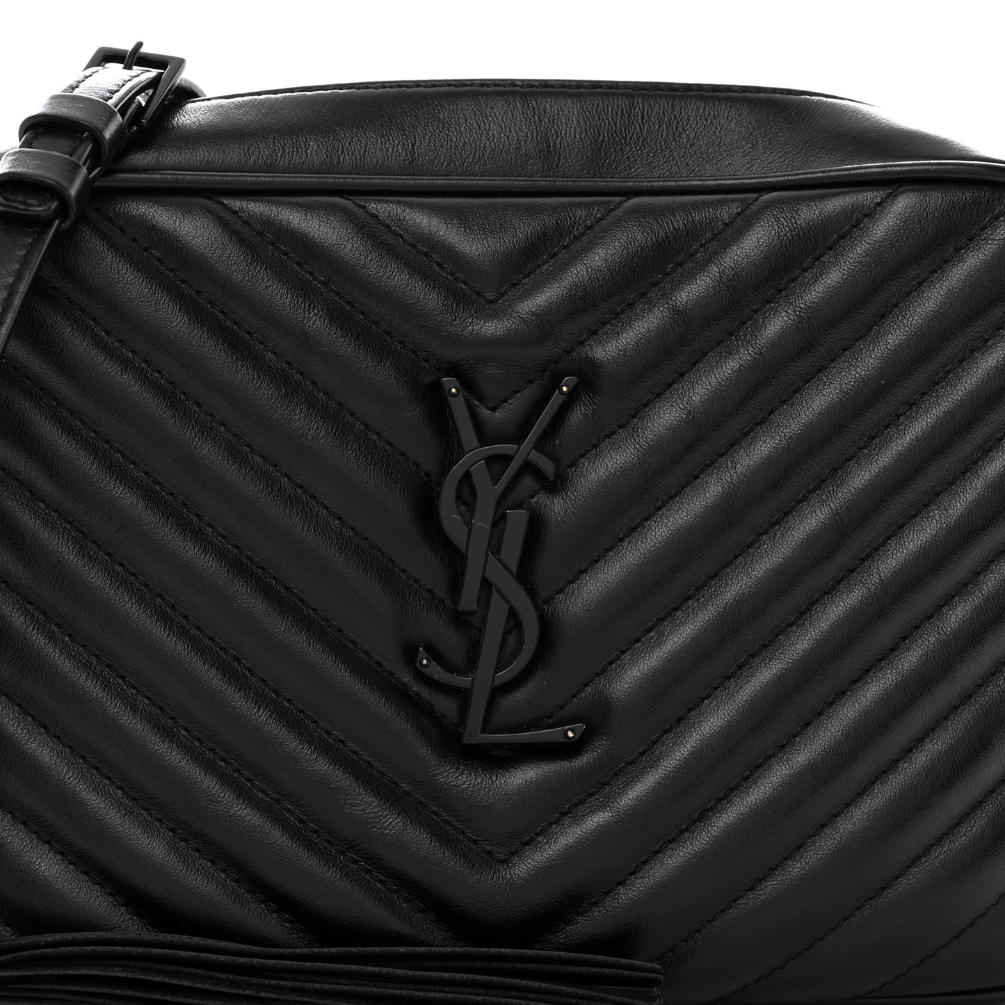 Calfskin Matelasse Monogram Monochrome Lou Camera Bag Black