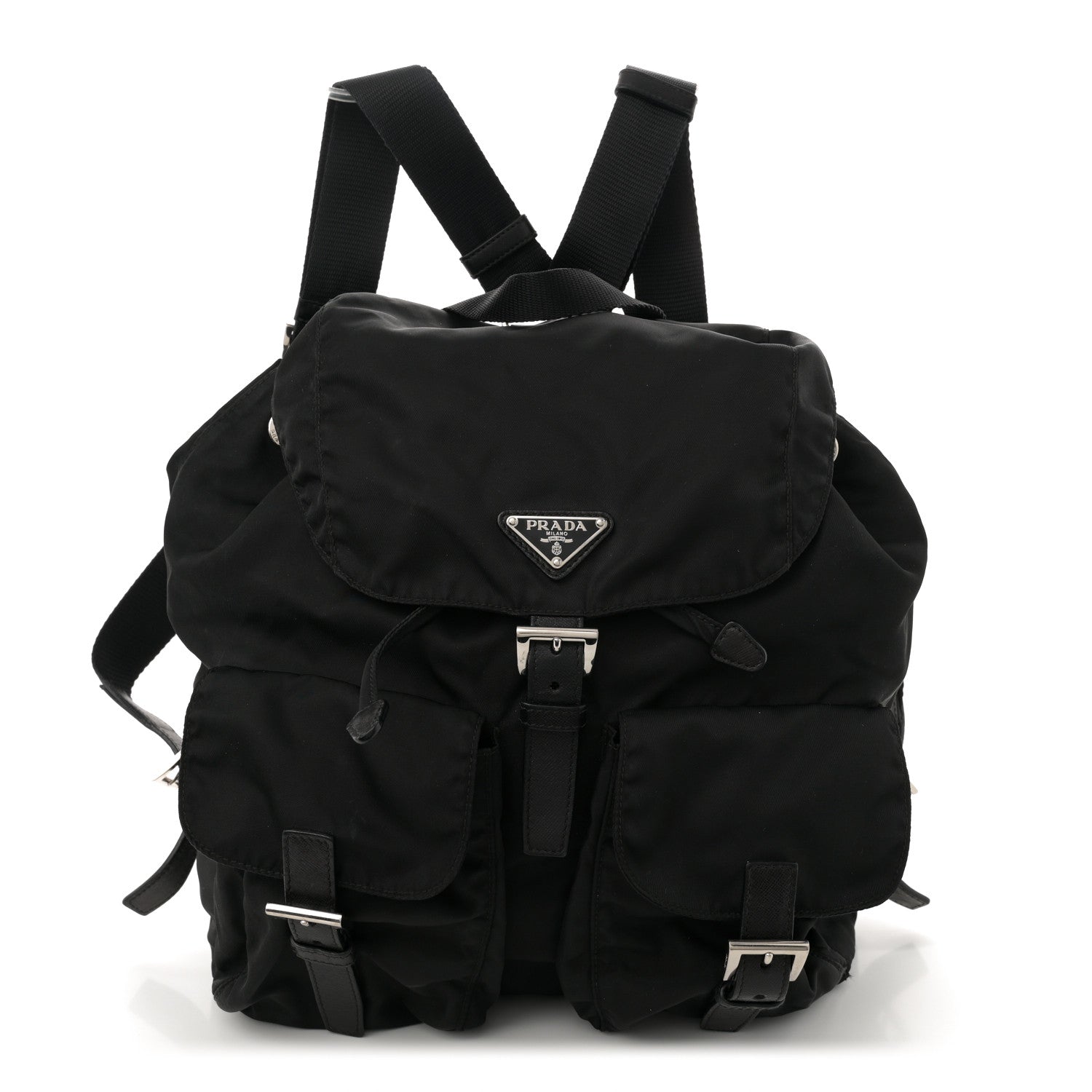 Prada Nylon Vela Medium Backpack Black 1 of 10
