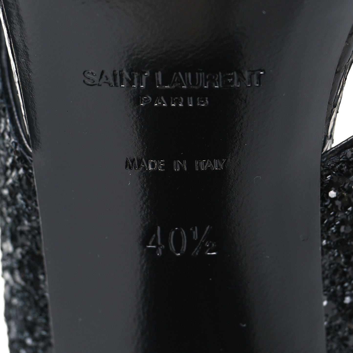Glitter LouLou 70 Mule Sandals 40.5 Black