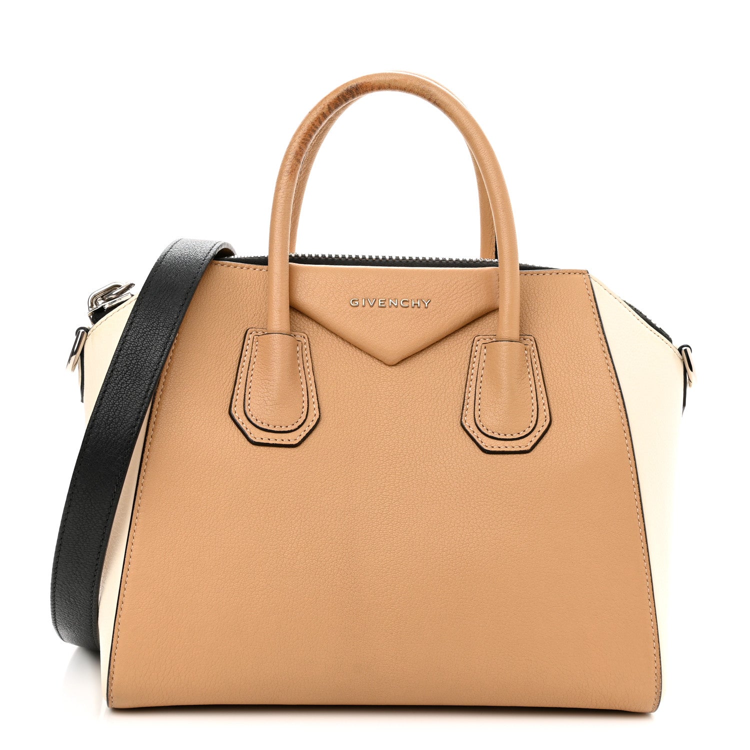 Givenchy Sugar Goatskin Small Bi-Color Antigona Light Beige 1 of 15
