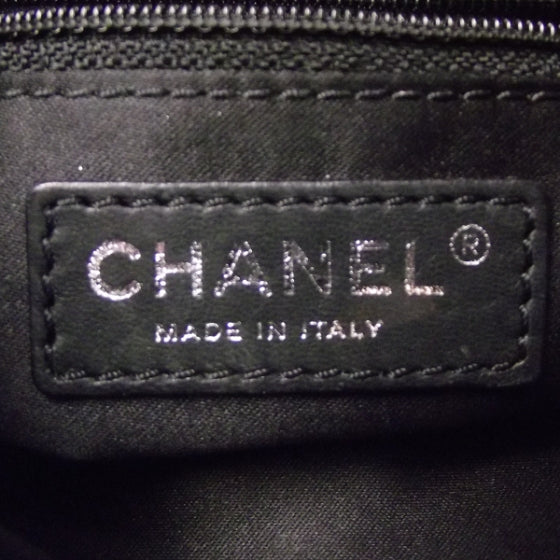 Lambskin Small Stitched Mini Flap Black