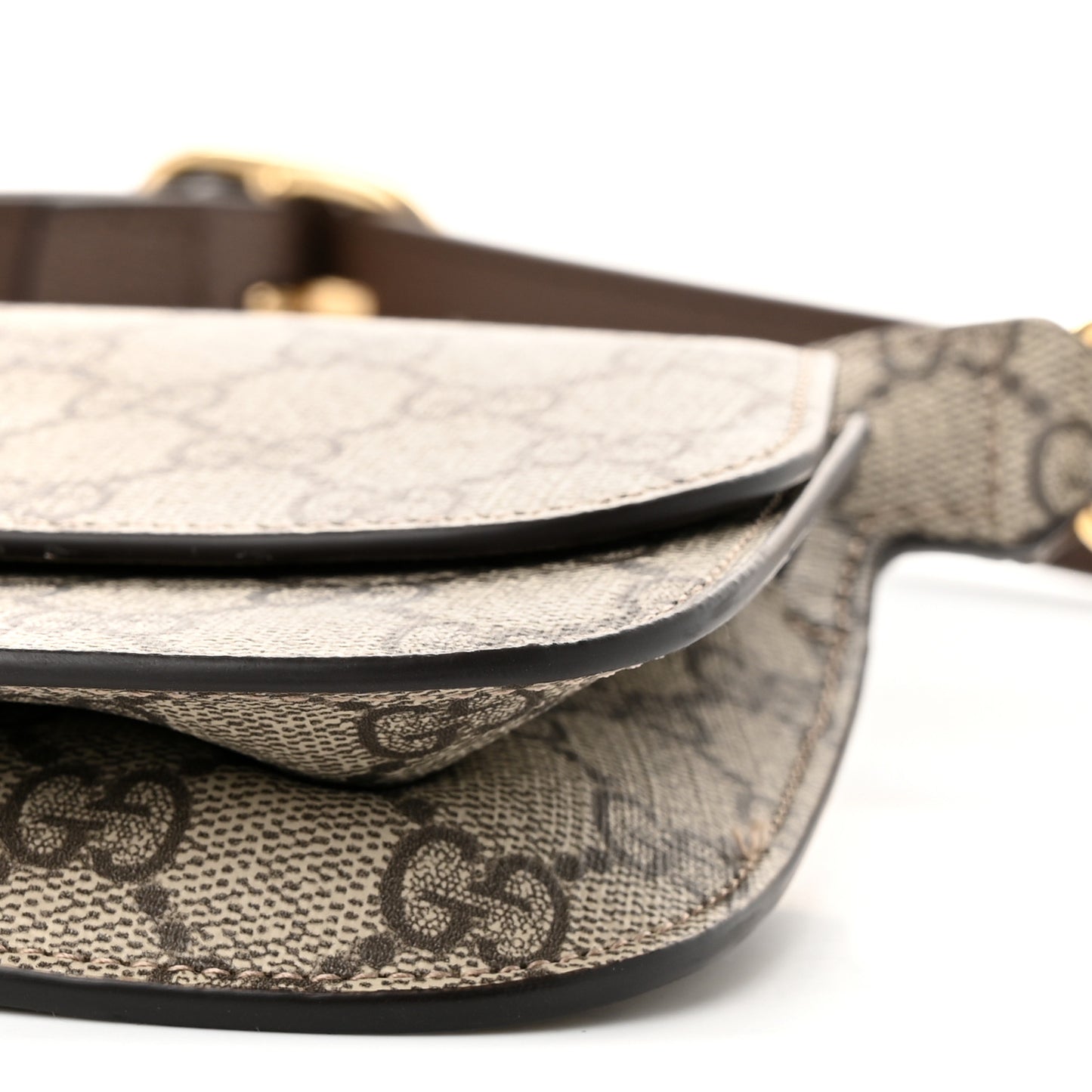 GG Supreme Monogram Textured Dollar Calfskin Blondie Belt Bag Beige Ebony New Acero