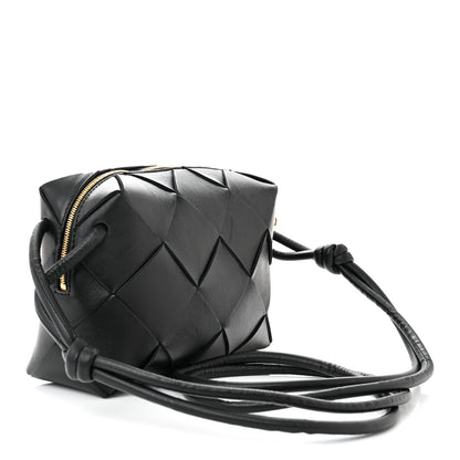 Bottega Veneta Lambskin Maxi Intrecciato Small Cassette Camera Bag Black 3 of 9