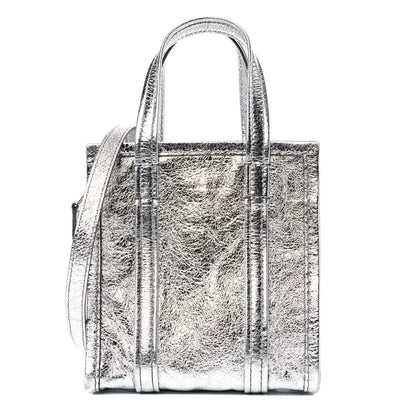 Balenciaga Metallic Calfskin XXS Bazar Shopper Tote Silver Hardware 1 of 11