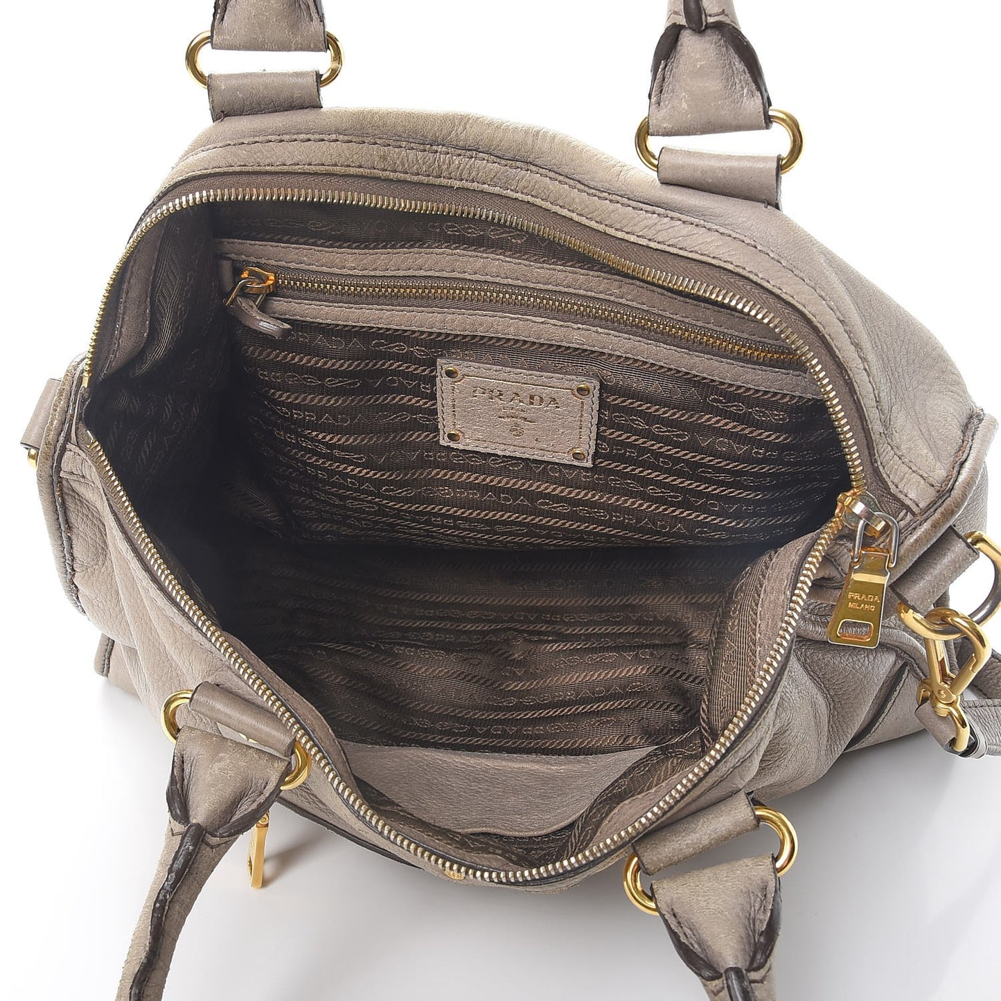 Cervo Deerskin East West Top Handle Bag Pomice