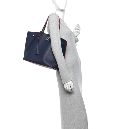 Louis Vuitton Calfskin Lockme Go Tote Marine Rouge 2 of 10