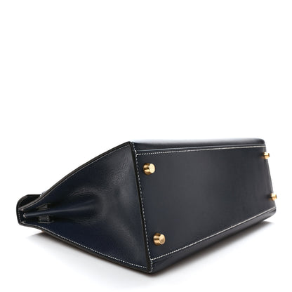 Hermes Courchevel Kelly Sellier 32 Bleu Marine 9 of 10