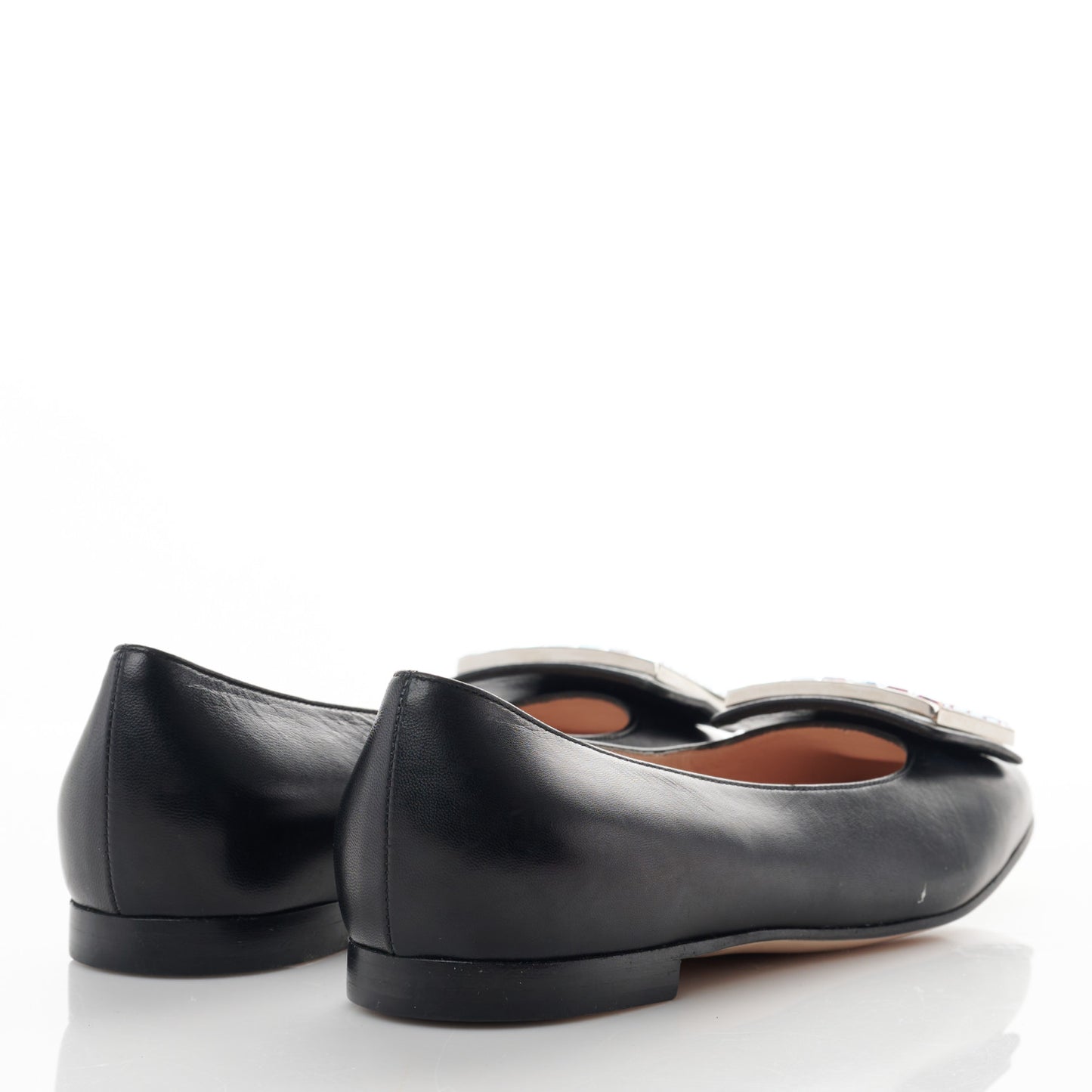 Malaga Kid Crystal Square G Madelyn Ballet Flats 37 Black
