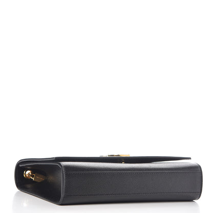 Saint Laurent Grain De Poudre Medium Classic Monogram Kate Satchel Black 4 of 10