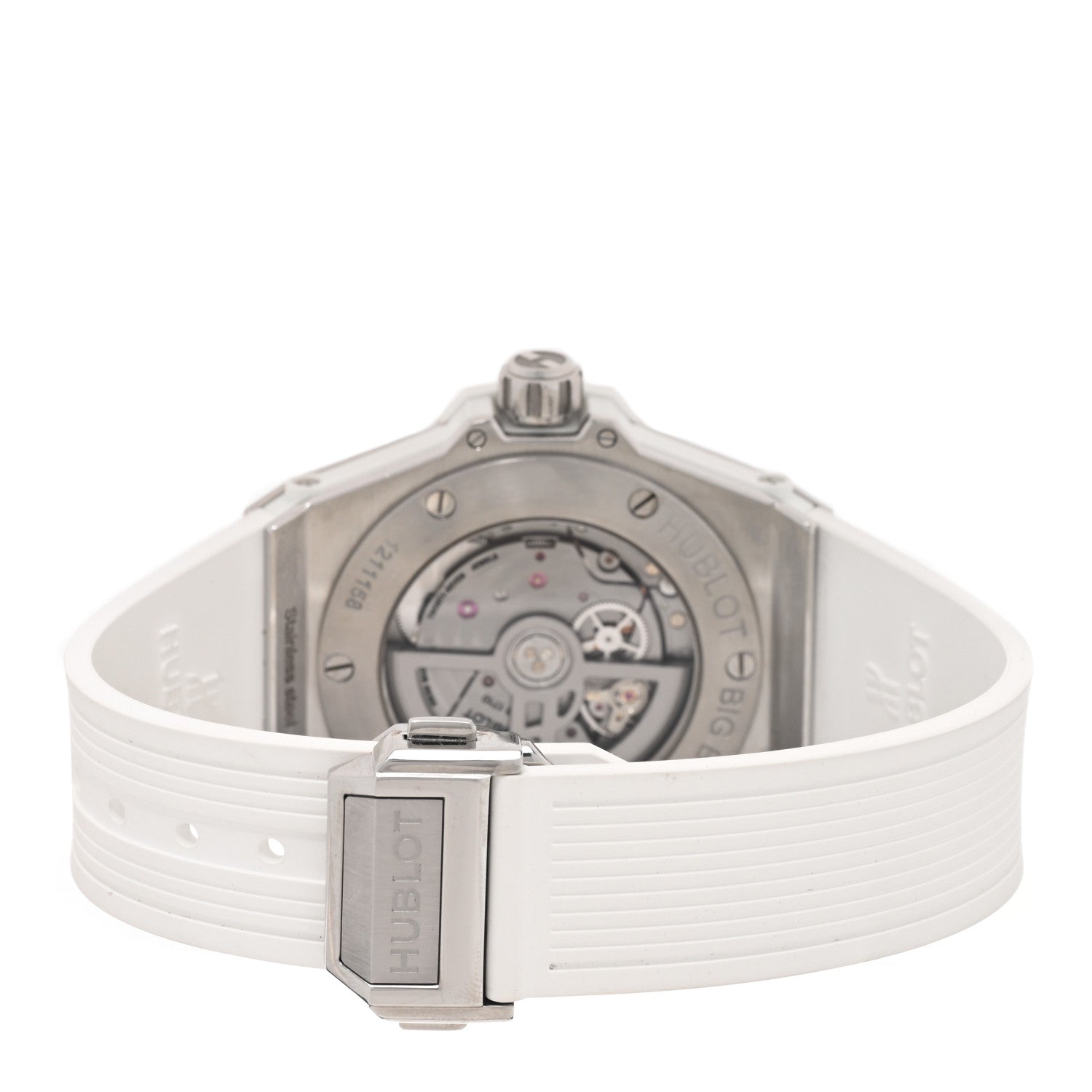Hublot Stainless Steel Rubber Diamond Bezel 39mm Big Bang Automatic Watch White 465.SE.2010.RW.1204 3 of 5