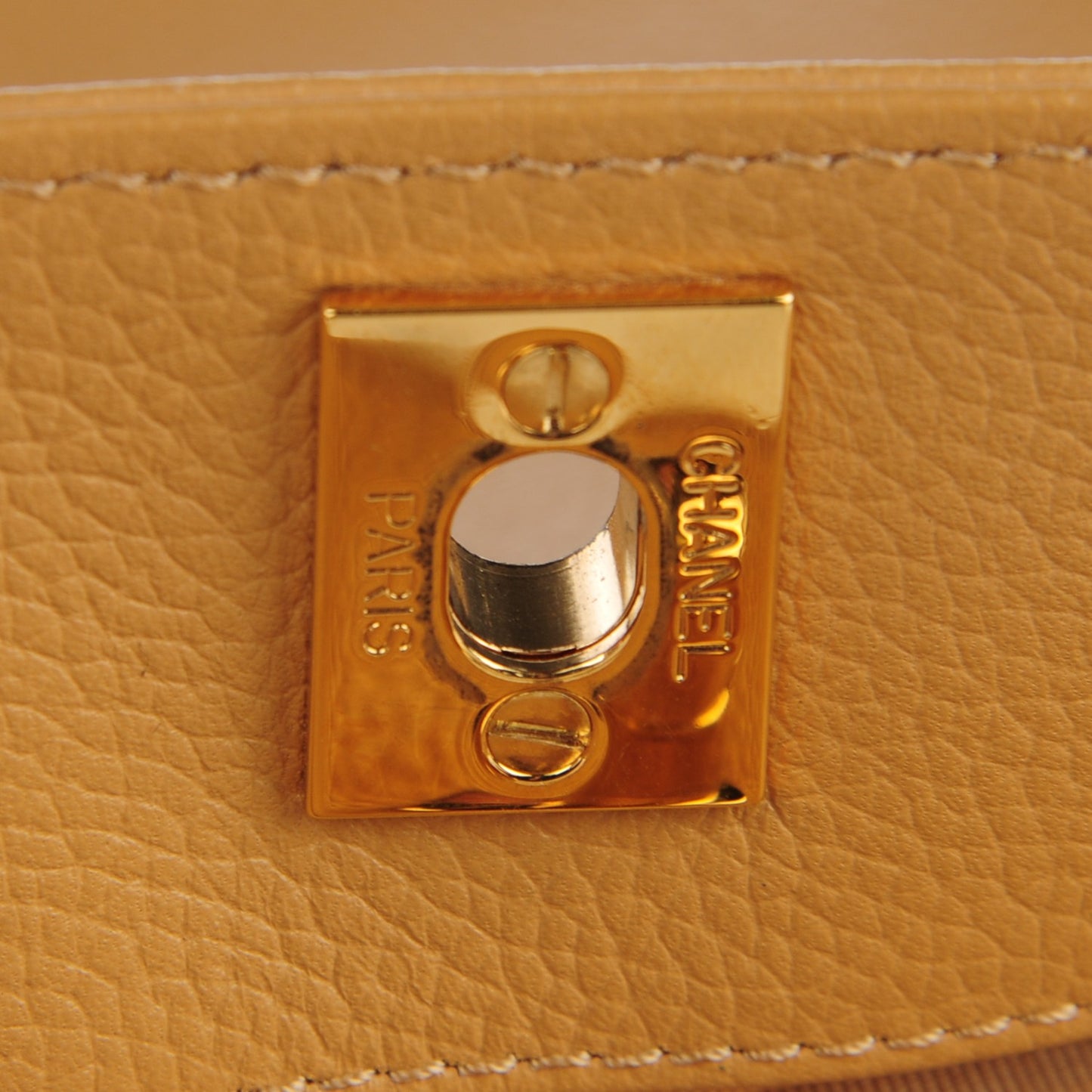 Calfskin Cerf Executive Shopper Tote Beige