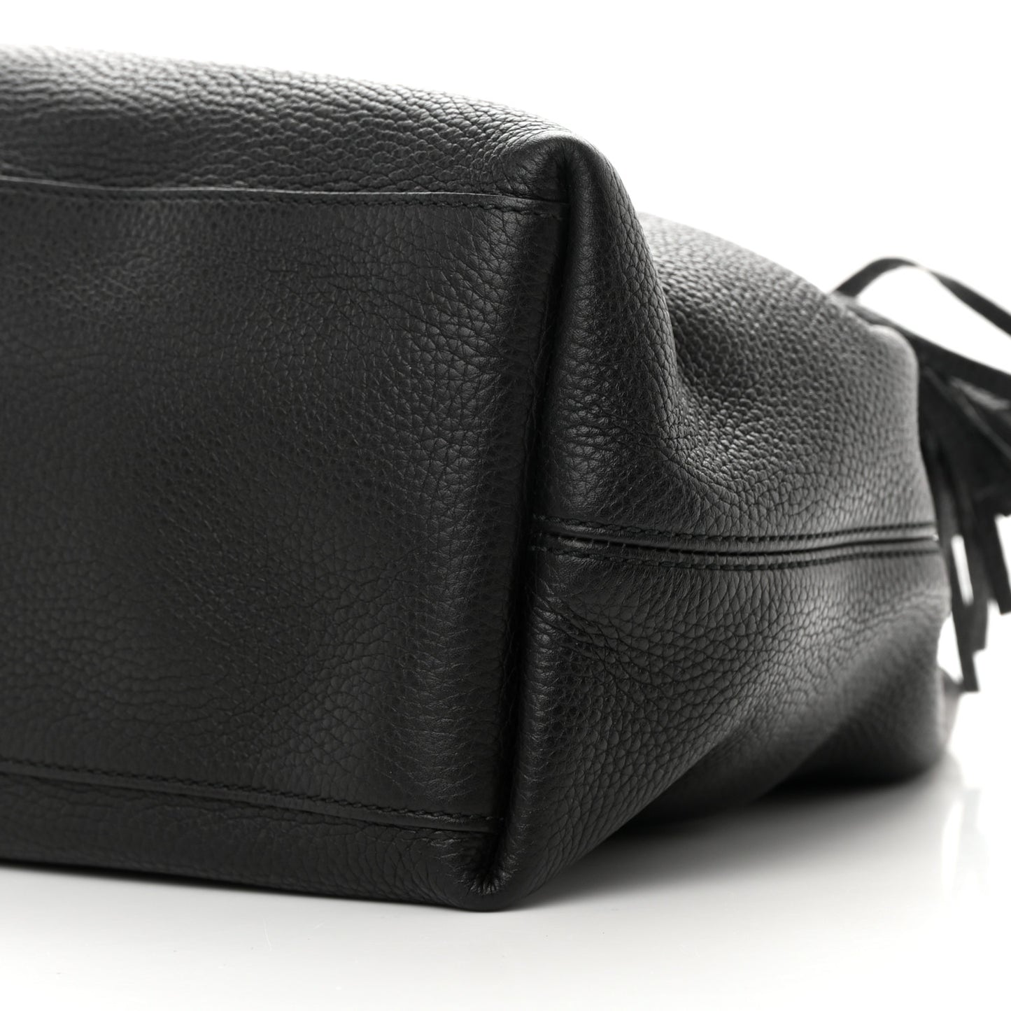 Pebbled Calfskin Medium Soho Chain Shoulder Bag Black