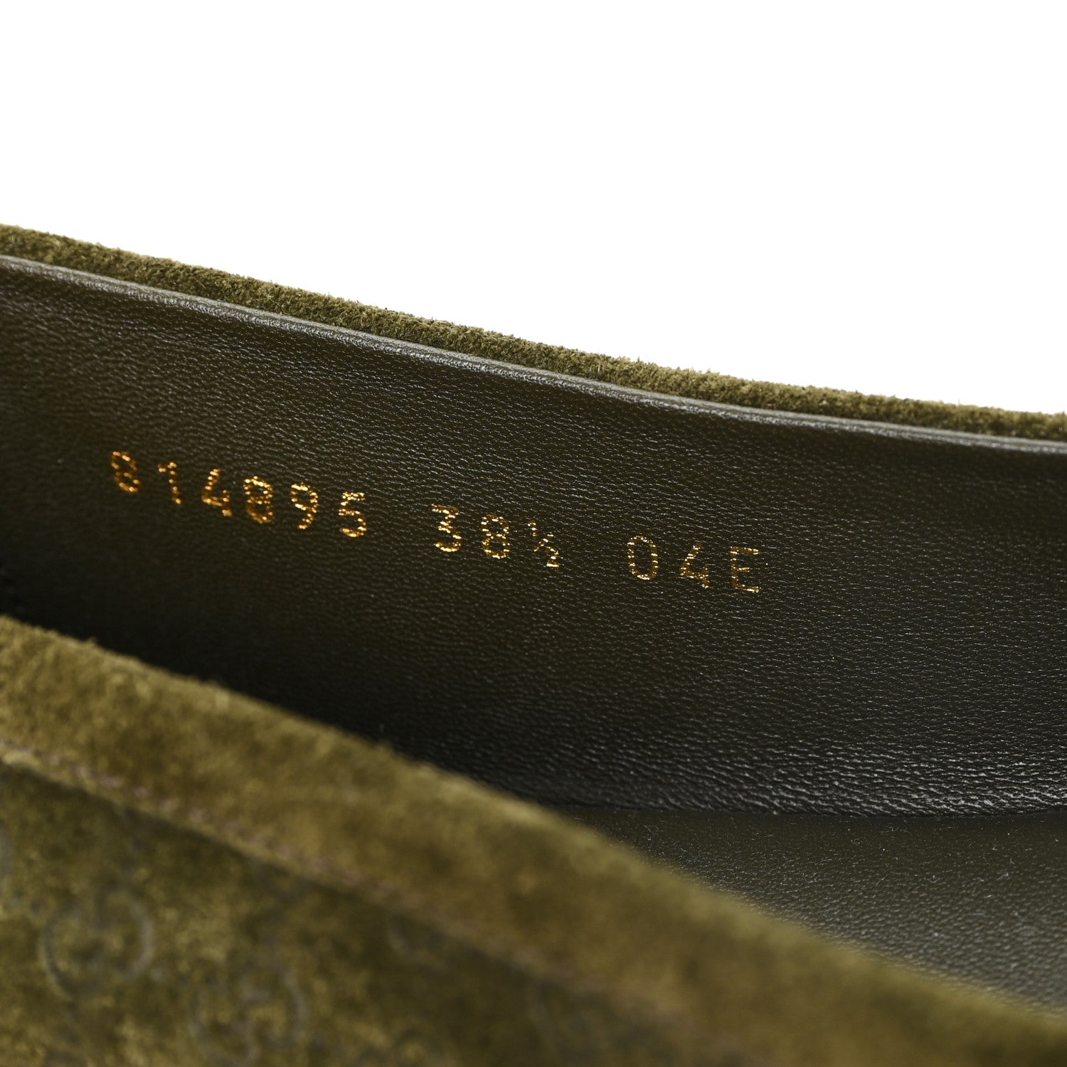 Gucci Suede Micro GG Horsebit Womens Kensington Moccasin Loafers 38.5 Green 9 of 9
