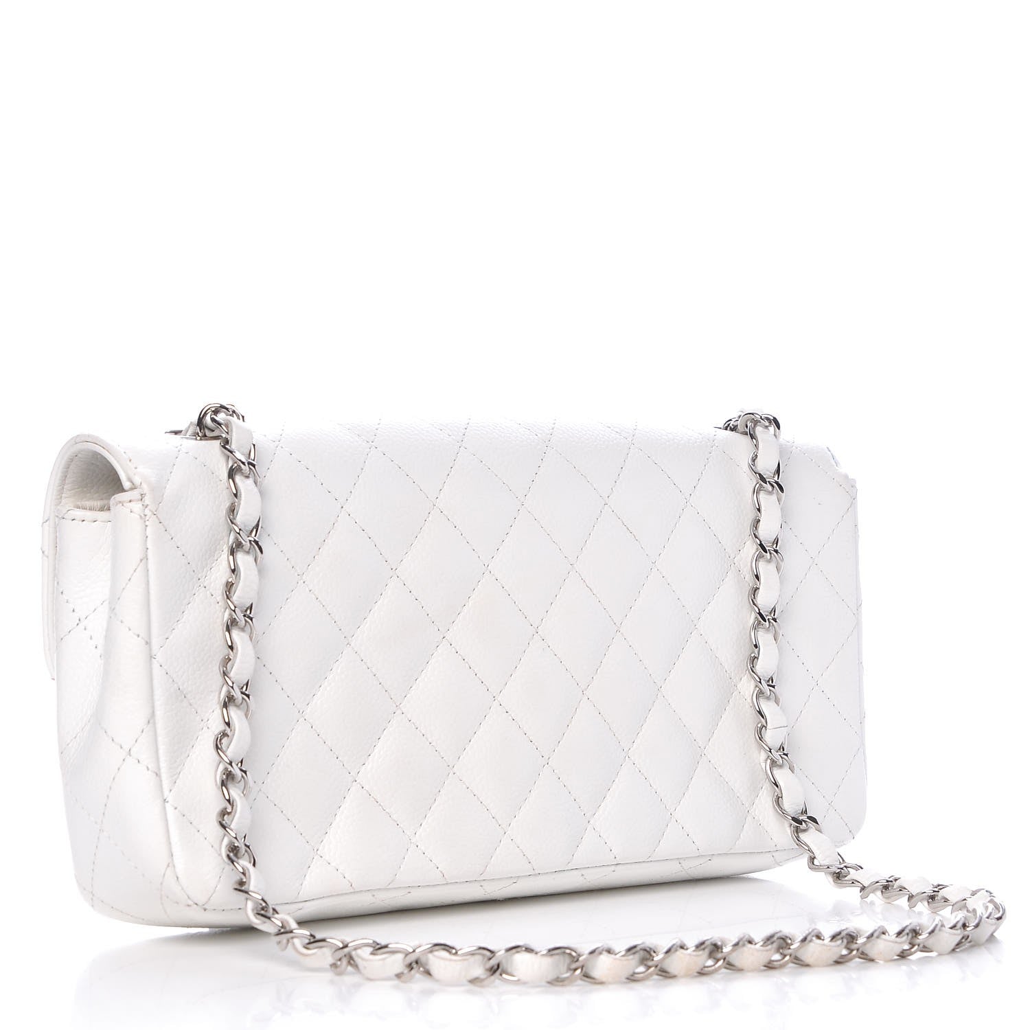 Chanel Caviar Quilted East West Flap White 3 of 8