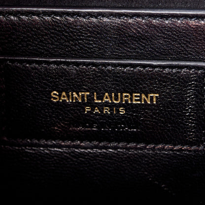Saint Laurent Metallic Calfskin Small Classic Monogram Kate Satchel Fuchsia 6 of 10