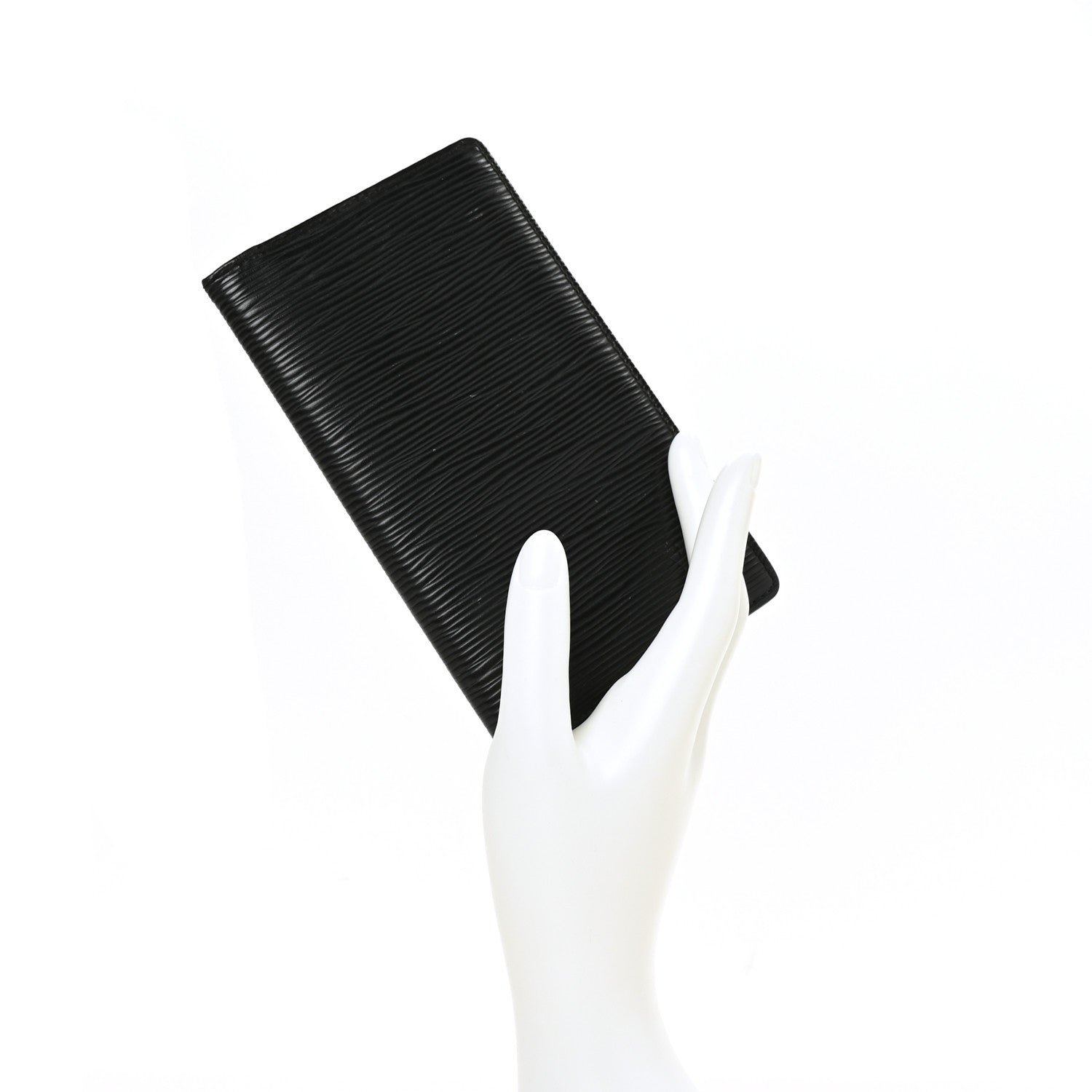 Louis Vuitton Epi Checkbook Organizer Wallet Black 2 of 7