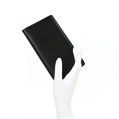 Louis Vuitton Epi Checkbook Organizer Wallet Black 2 of 7