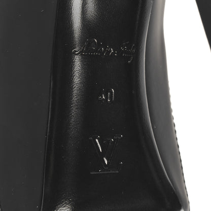 Louis Vuitton Calfskin Rubber Streamline Lace Up Pumps 40 Black White Pink 7 of 8
