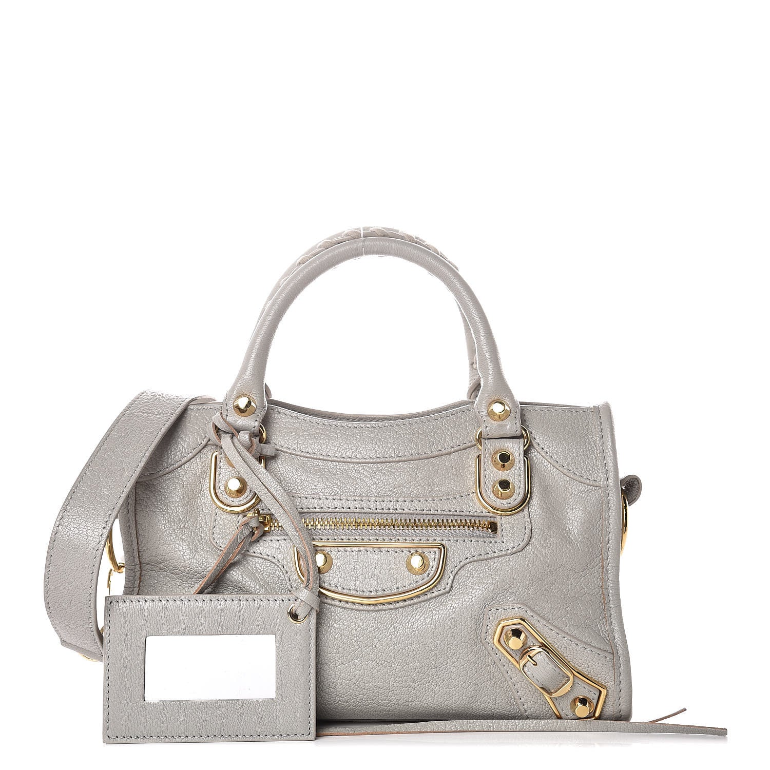 Balenciaga Chevre Gold Metallic Edge Hardware Mini City Gris Glace 1 of 9